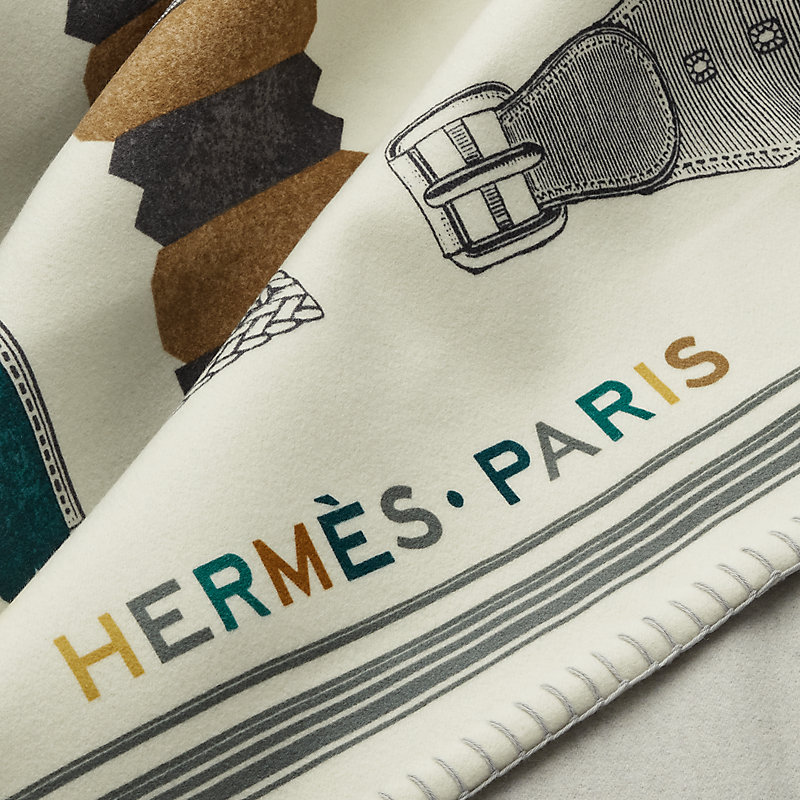 【未使用】HERMES エルメス 巻きスカート ベルト柄 シルク混 断捨離 HERMES（エルメス） 未使用 杖傘と決闘 De l'Ombrelle aux Duels Vieux
